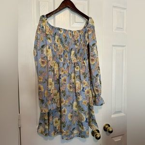 Light blue floral dress